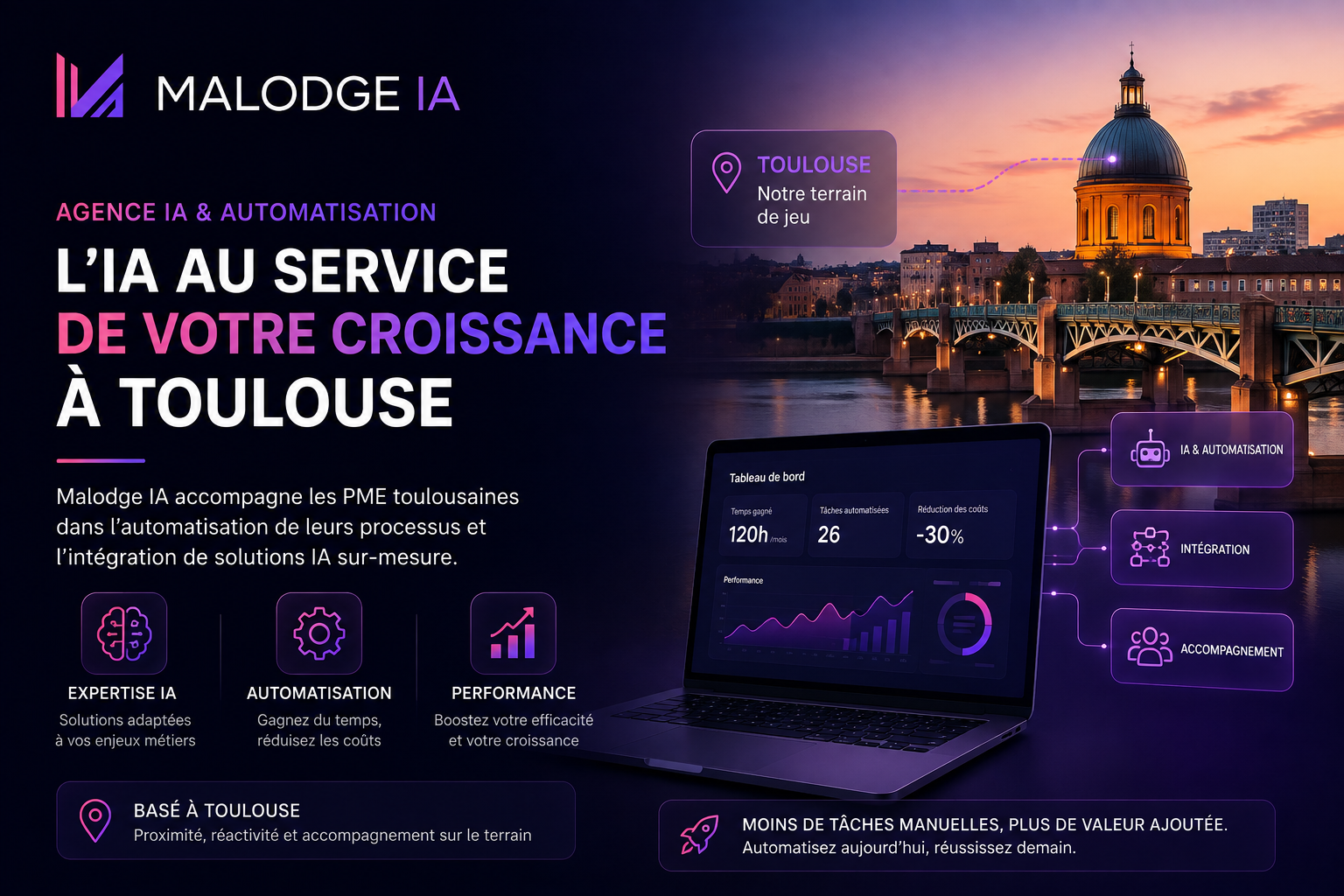 Malodge IA : agence IA et automatisation pour PME à Toulouse